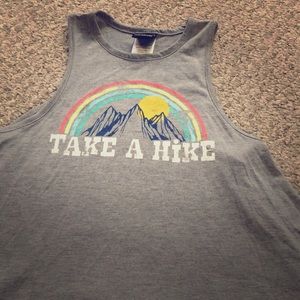 Grey Take A Hike tank XSmall.